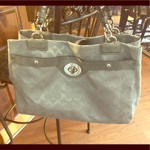 Coach purse in grey
